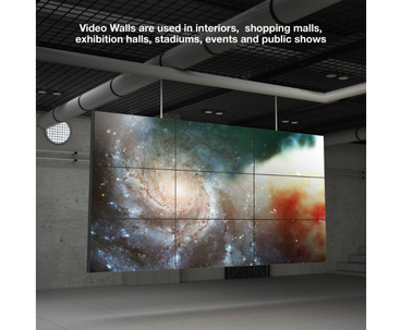SOPORTE VIDEO WALL PARED 45''-70'' NEGRO TOOQ