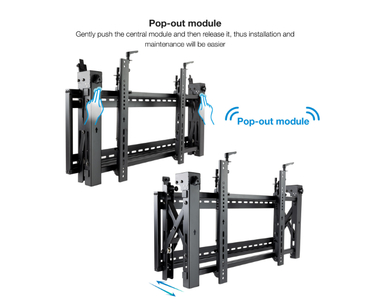 SOPORTE VIDEO WALL PARED 45''-70'' NEGRO TOOQ