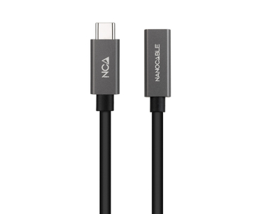 CABLE USB-C 3.2 GEN2x2 20Gbps 3A 4K USB-C/M USB-C/H 0.5 M NEGRO NANOCABLE