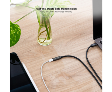 CABLE USB-C 3.2 GEN2x2 20Gbps 3A 4K USB-C/M USB-C/H 0.5 M NEGRO NANOCABLE