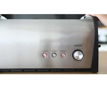 TOSTADOR DESAYUNO PLUS MULTIFUNCION 1.400W ACERO INOXIDABLE/NEGRO HAEGER