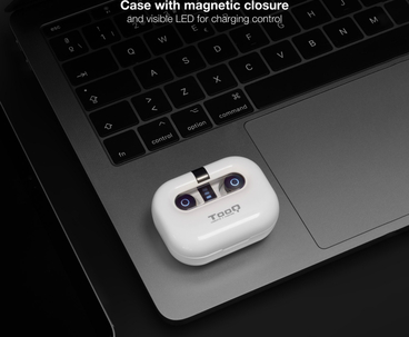 AURICULAR BLUETOOTH + MICROFONO CON ESTUCHE DE CARGA BENDER BLANCO TOOQ